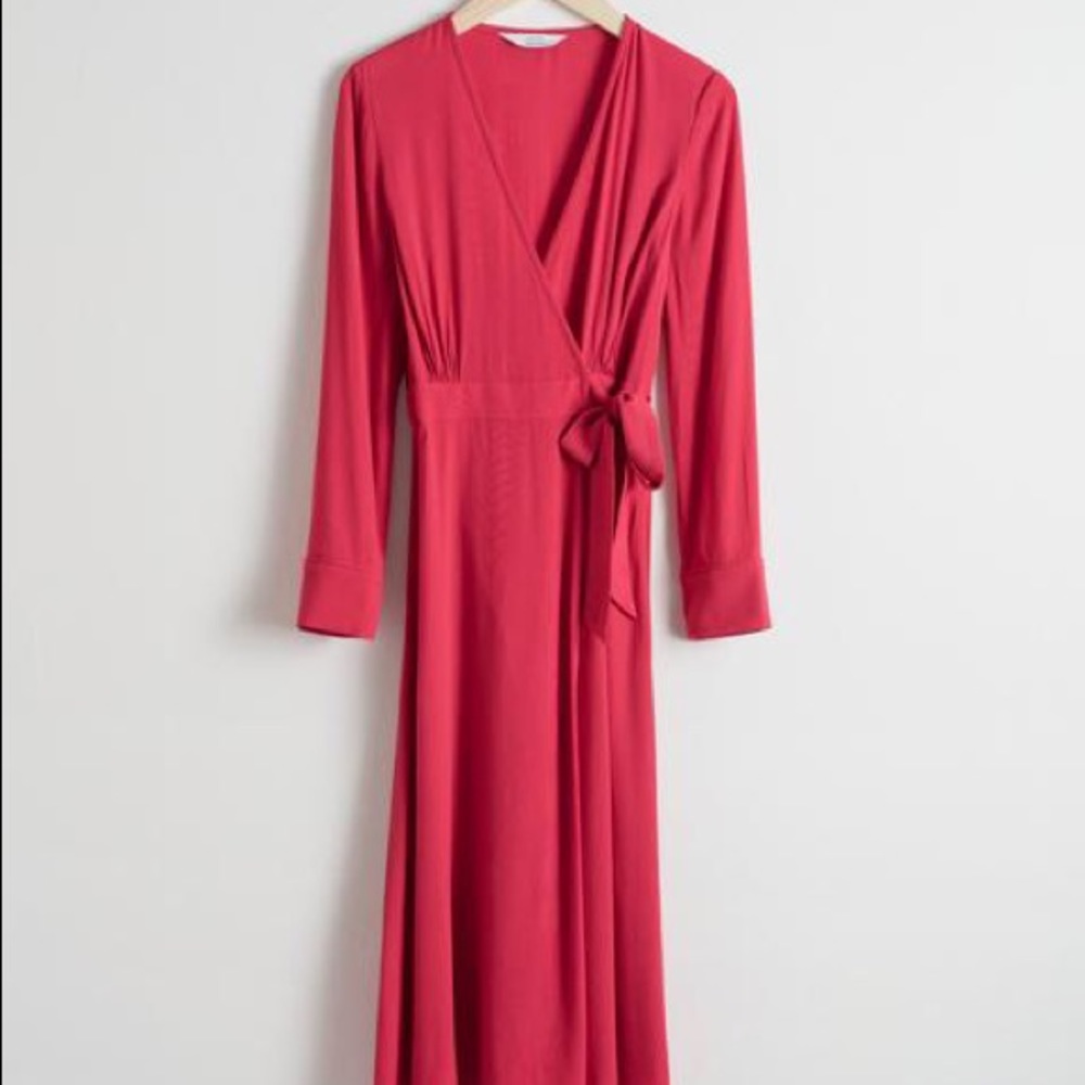 And other stories wrap midi dress size 4